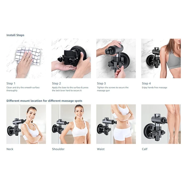 Fascia supporto per pistola modello privato staffa per ventosa Fascia pistola attraverso staffa di fissaggio in gomma PET