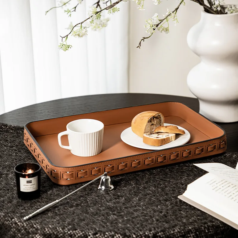 Rhombus desktop storage box, rectangular finishing tray, sundries storage storage tray ornament, light luxury and high-end sense