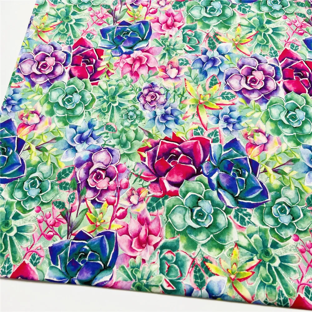 145cm wide Simulated gem successful plant cotton poplin fabric handmade DIY book bag DIY tablecloth Pillowcase Material