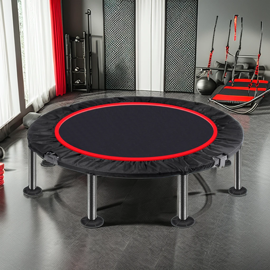 

Fitness Equipment Round Indoor Outdoor Trampoline with Handlebar Steel and PVC Material 2025