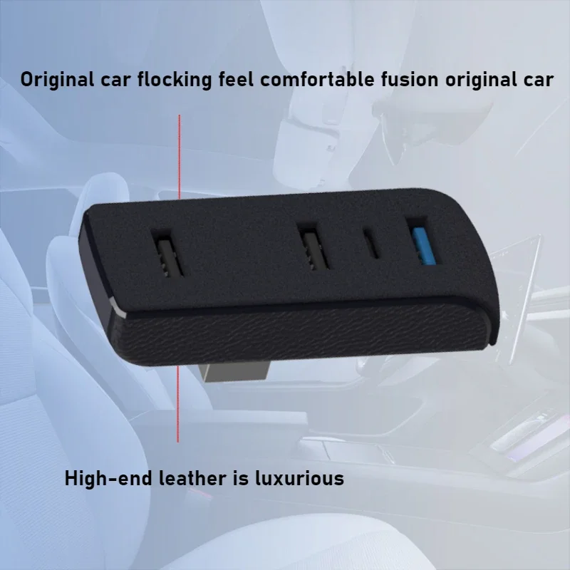 For Tesla Model 3 Y Glove Box USB Hub Docking Station 4-in-1 Extender Fast Charging Data Transfer Upgrade Car Accessories view 5