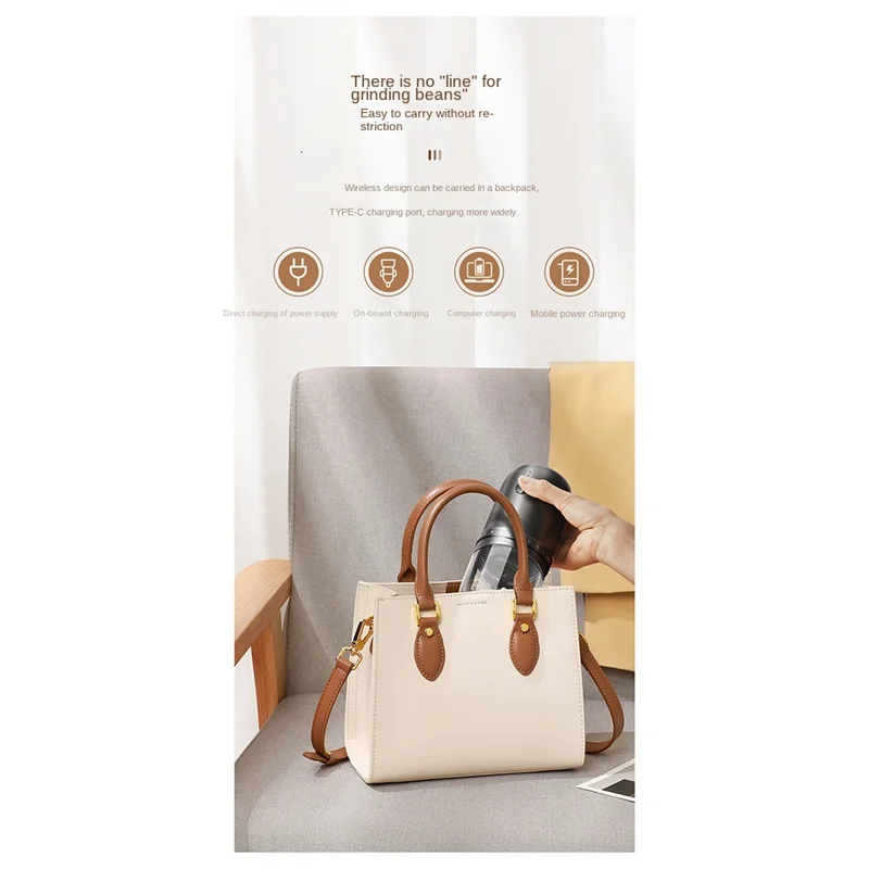 

MLGB-Coffee Grinder Charge Professional Stronger Adjustable Grinding Machine Portable Vacation Travel Cafe Grinder