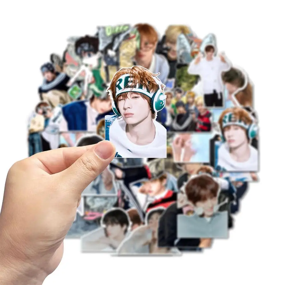 50Pcs KPOP Idol Collection Stickers Cartoon Waterproof Decals Durable Vinyl Stickers for Case Decor