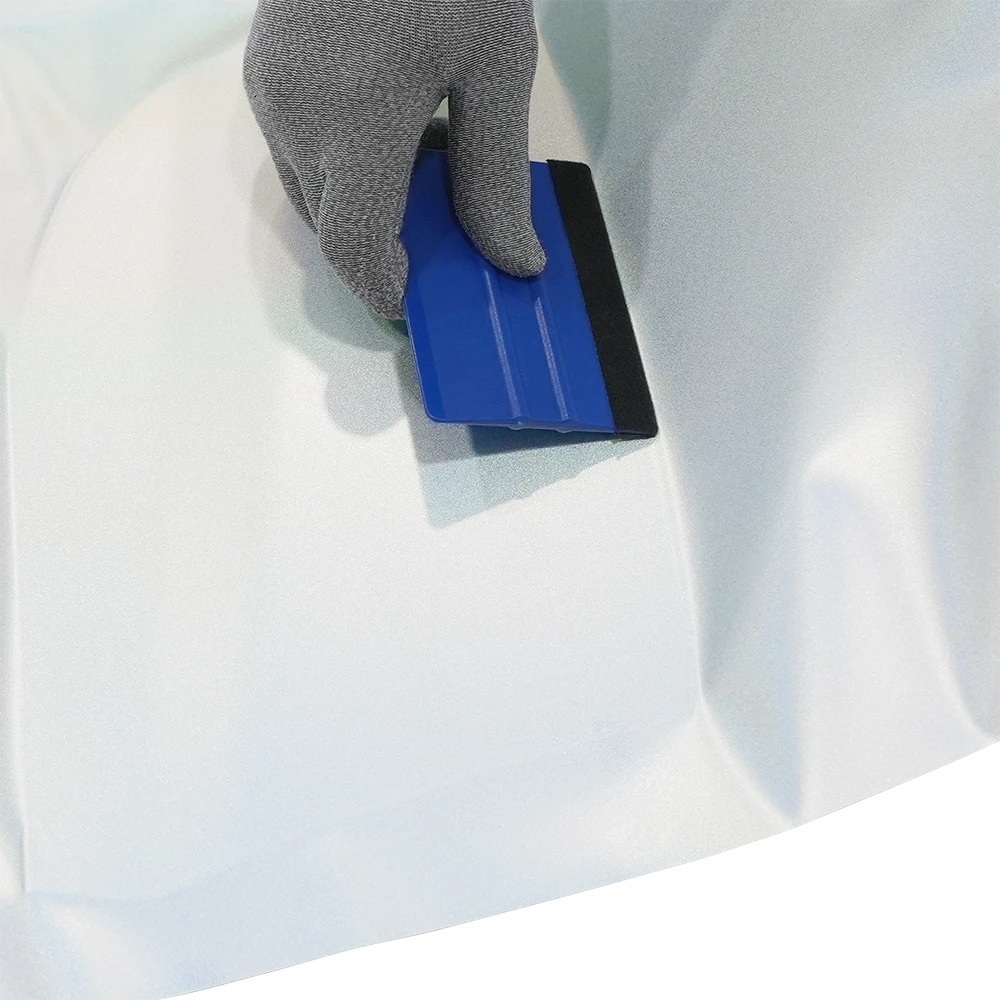 PET ماتي قزحي الألوان الليزر الأبيض سيارة التفاف الفينيل فيلم مقاوم للماء مقاومة للخدش ذاتية اللصق دراجة نارية السيارات الجسم ديكور الفيلم