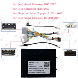 16PIN Car Android Radio Harness Wire Canbus For Jeep Commander Grand Cherokee Chrysler Grand Voyager Vehicle Stereo Power Cable