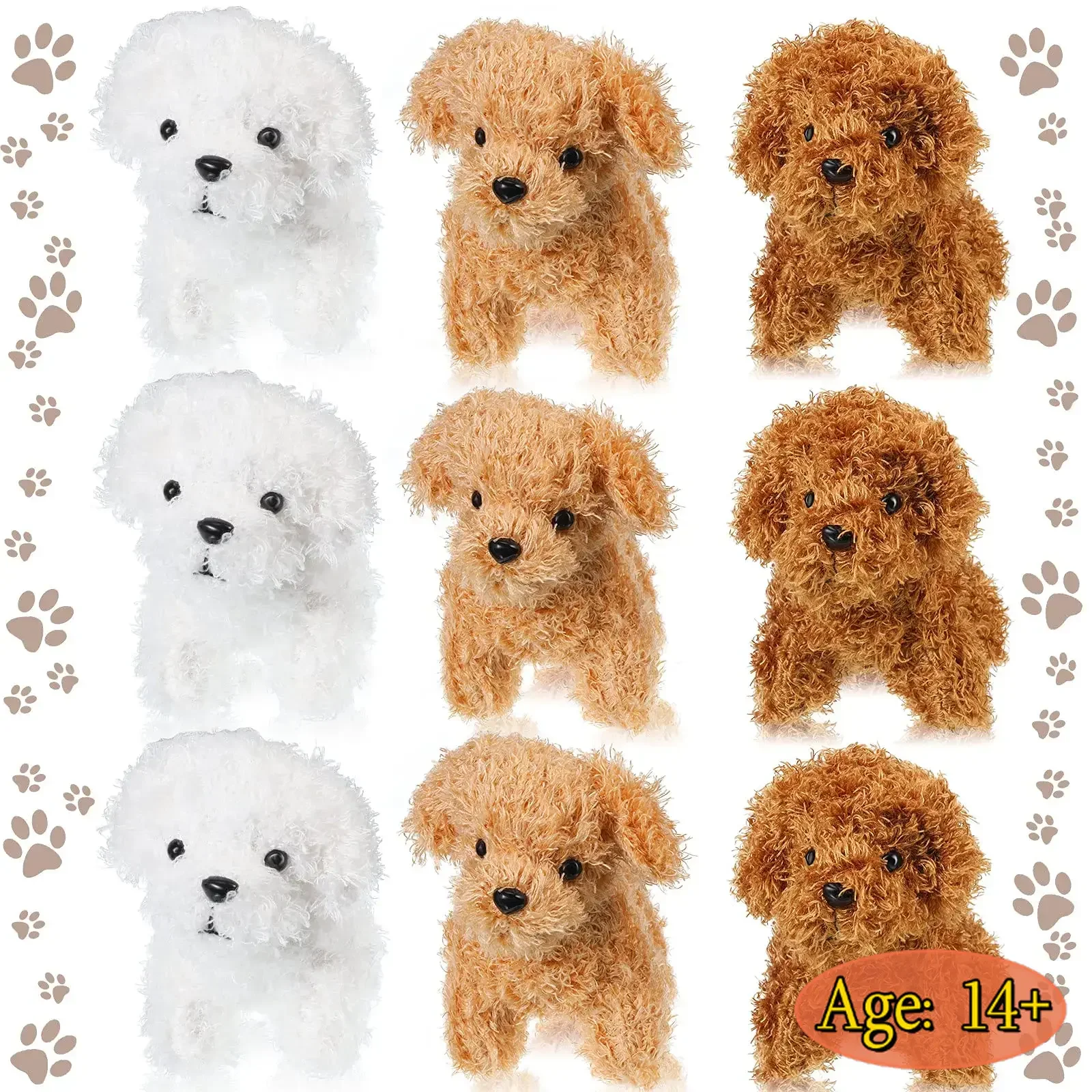 

9 шт. мини-плюшевые собаки, объемные мягкие игрушки, собака, плюшевый щенок, собака, вечерние сувениры, пушистый подарок, оптом, милый мягкий брелок с маленькими животными, кукла