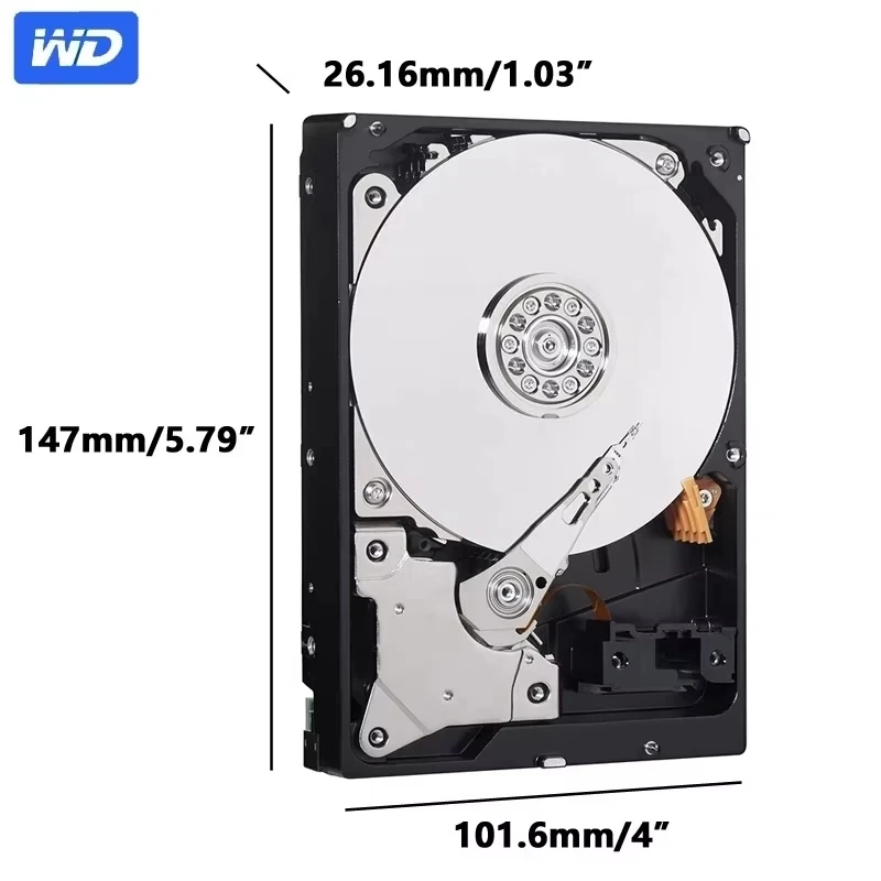 Disco duro Western Digital WD azul 1TB 2TB 3TB 4TB 6TB 500GB HDD SATA III 6 Gb/s 3,5 "para ordenador de escritorio