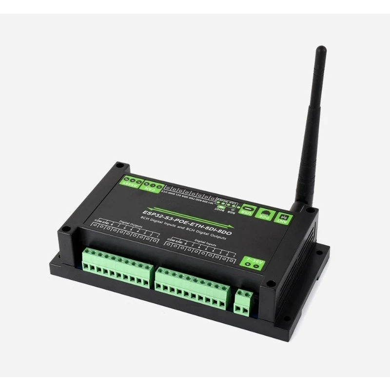 8 Channel Digital I/O ESP32-S3 Industrial Control Board WiFi RS485 CAN Communication Module