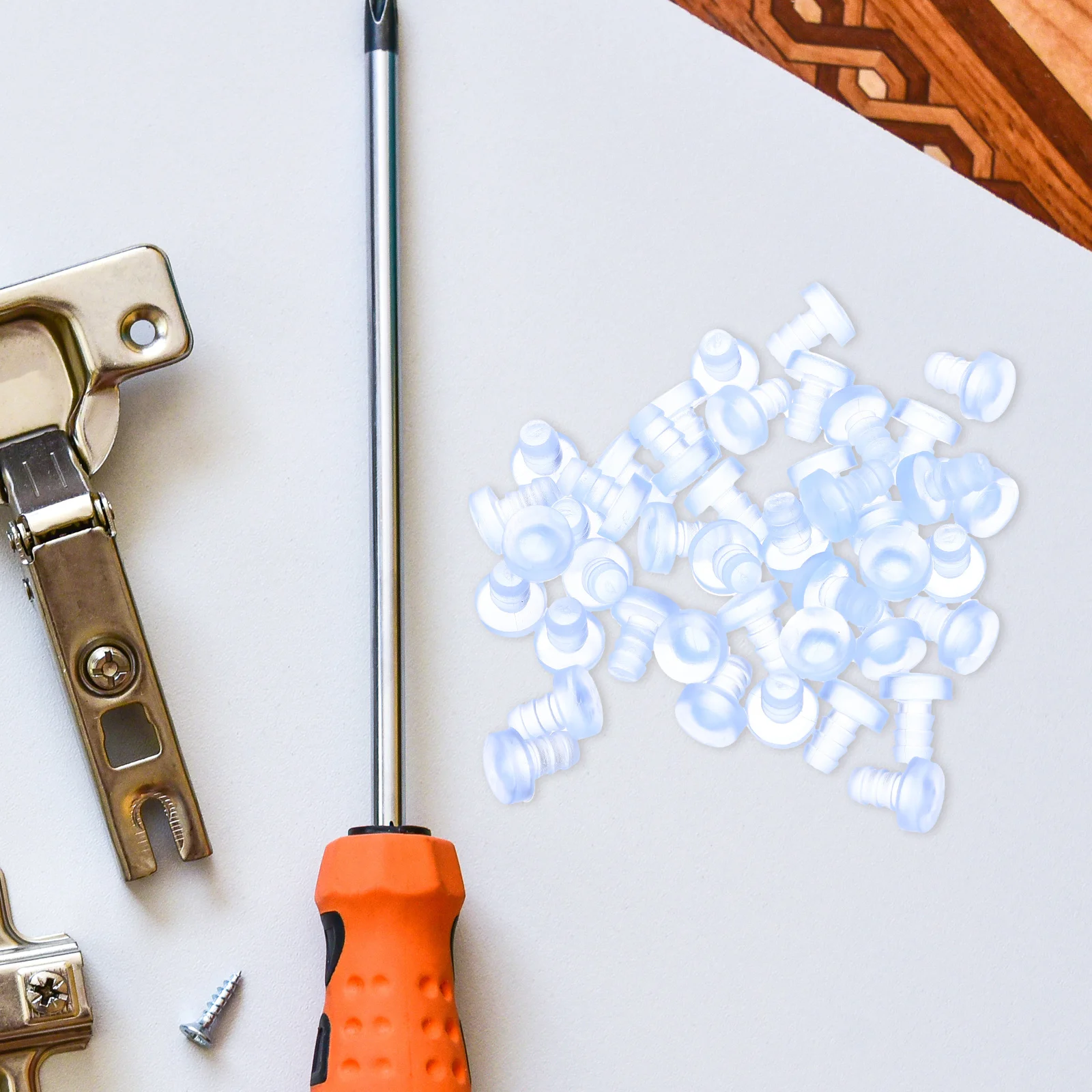 50 قطعة مسمار القدم الغبار المقابس واضح المطاط القابضون المضادة للانزلاق منصات ل كرسي الجدول أريكة الأثاث الساق حماة الطابق حامي