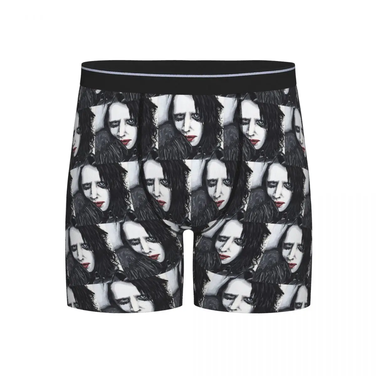 

Long Boxer Underpants Shorts Marilyn Manson Painting Panties Men Breathable Underwear for Homme Man Boyfriend Gift