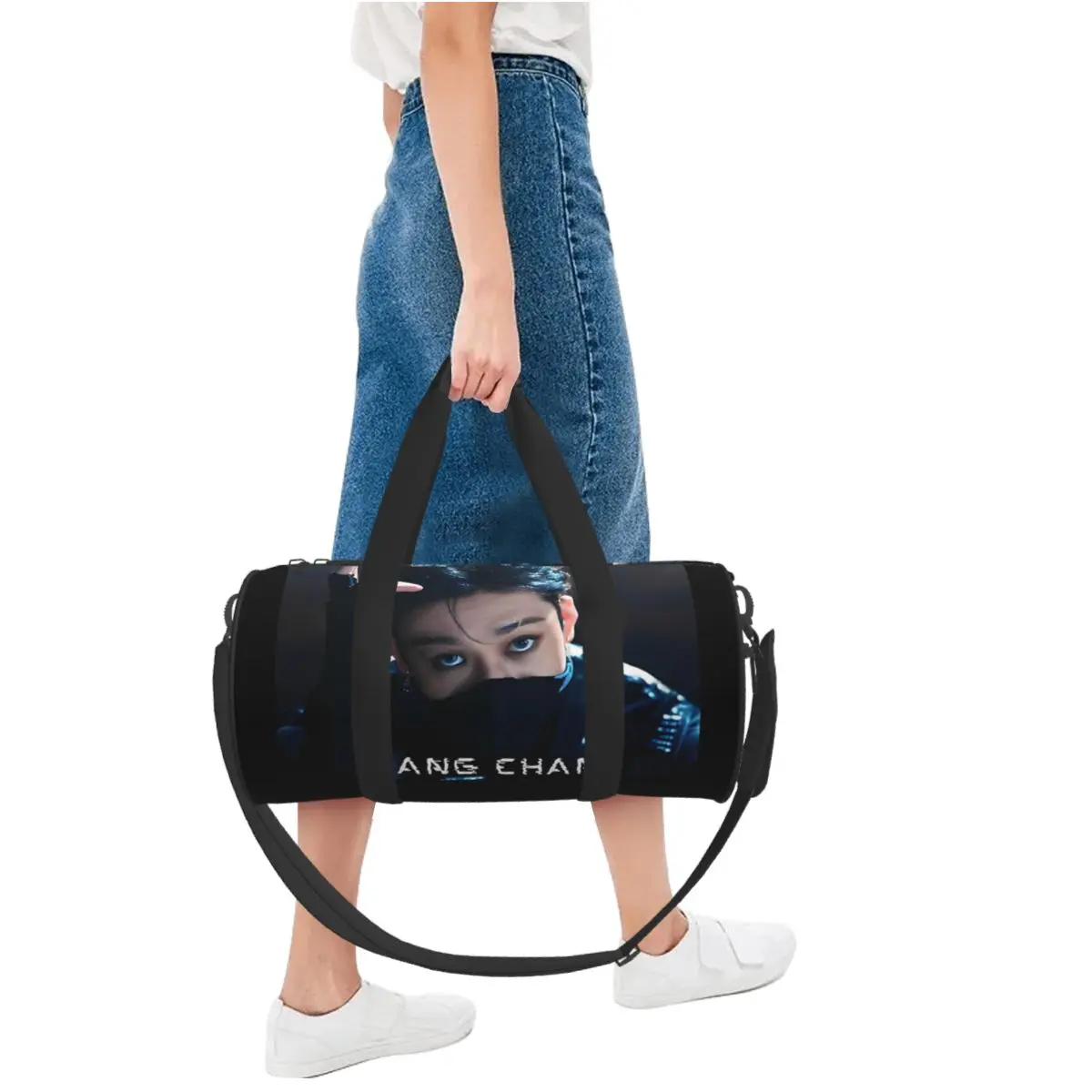 Bolsa de gimnasio de Pose icónica Bang Chan, bolsas para deportes al aire libre, accesorios de gimnasio, bolso de diseño de equipaje, bolsa de Fitness divertida para pareja