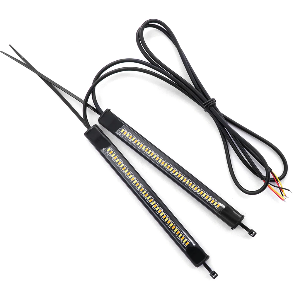 دراجة نارية مرنة الفرامل الذيل ضوء بار ، وقف شريط مصباح إشارة التوجيه مؤشر ، الملحقات العالمية ، 48 ليد #1