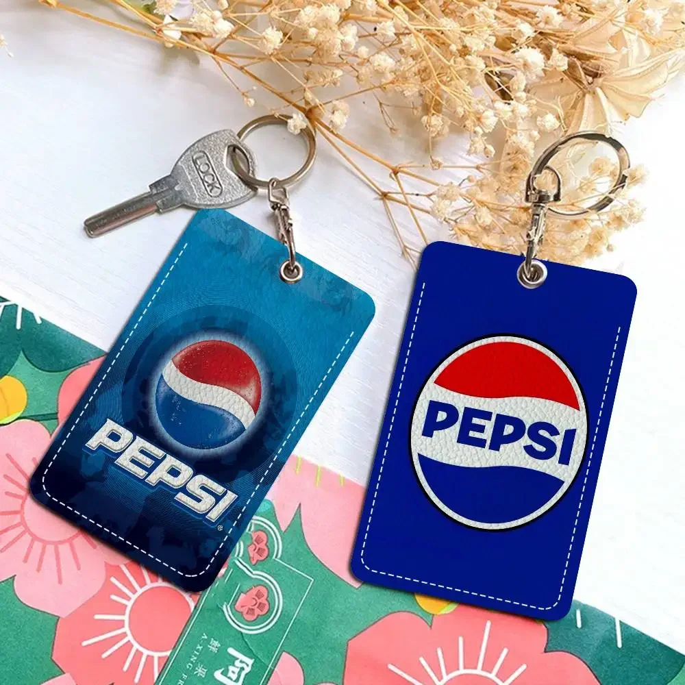 الصودا العلامة التجارية الفن P-Pepsis حامل بطاقة مناسبة للبنك الأعمال حامل بطاقة العمل بطاقة الهوية الائتمان شارة حقيبة حامل المفاتيح