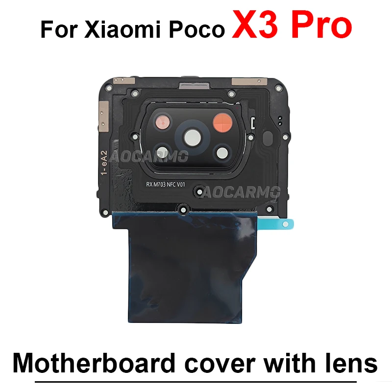 For Xiaomi POCO X3 X3Pro Motherboard Cover Heat dissipating Sticker And Camera Lens With Frame NFC Module Replacement Part