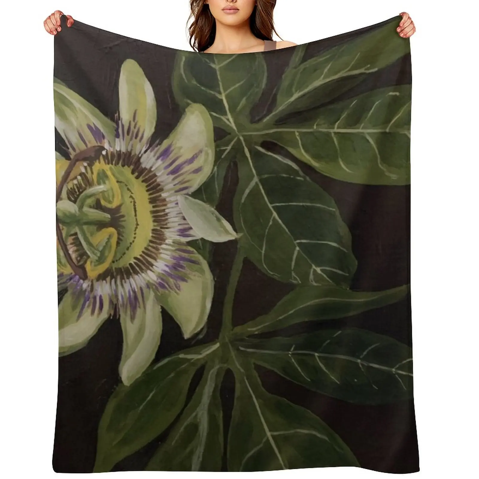 

Passiflora Throw Blanket valentine gift ideas Custom Soft Big Blankets Sofas Of Decoration Blankets