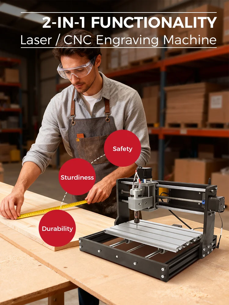 Neue Verbesserte CNC 3018PRO Router Lasergravurmaschine 3-Achsen GRBL-Steuerung Holzschneider Graviermaschine Fräsmaschine für PCB PVC DIY – Detail 1