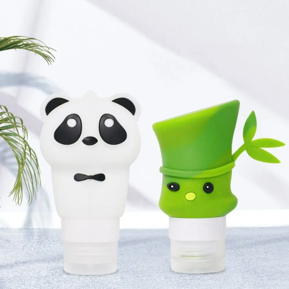 Press Panda Cosmetic Sample Organizer Leakproof Storage Vacuum Containers Soft Refillable Bottle Panda Travel Bottle Skincare