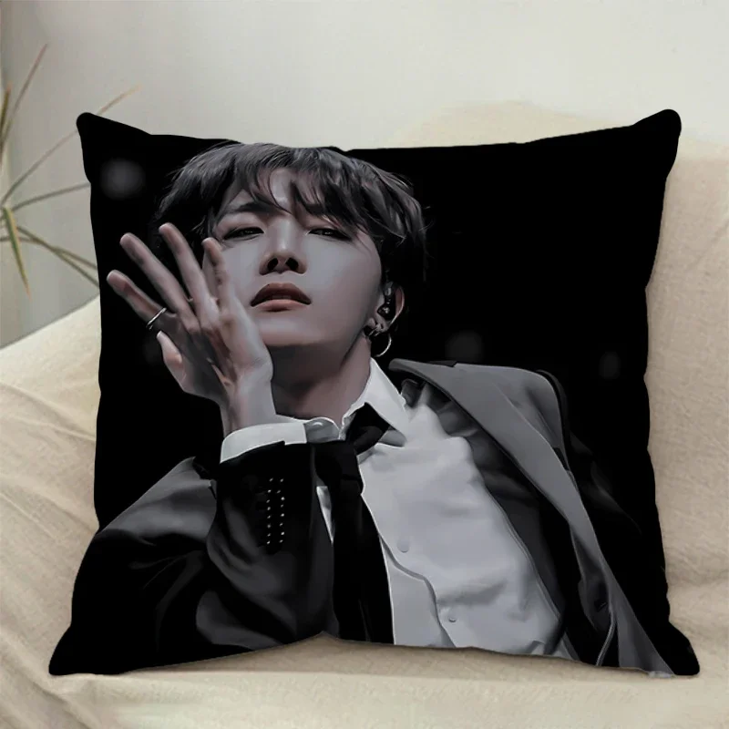 Square pillow Luxury Cushion Cover Pillow Case Sofa Pillows Cover Design Cushion Cover kpop tide J-Hopes pillowcase Home Decor