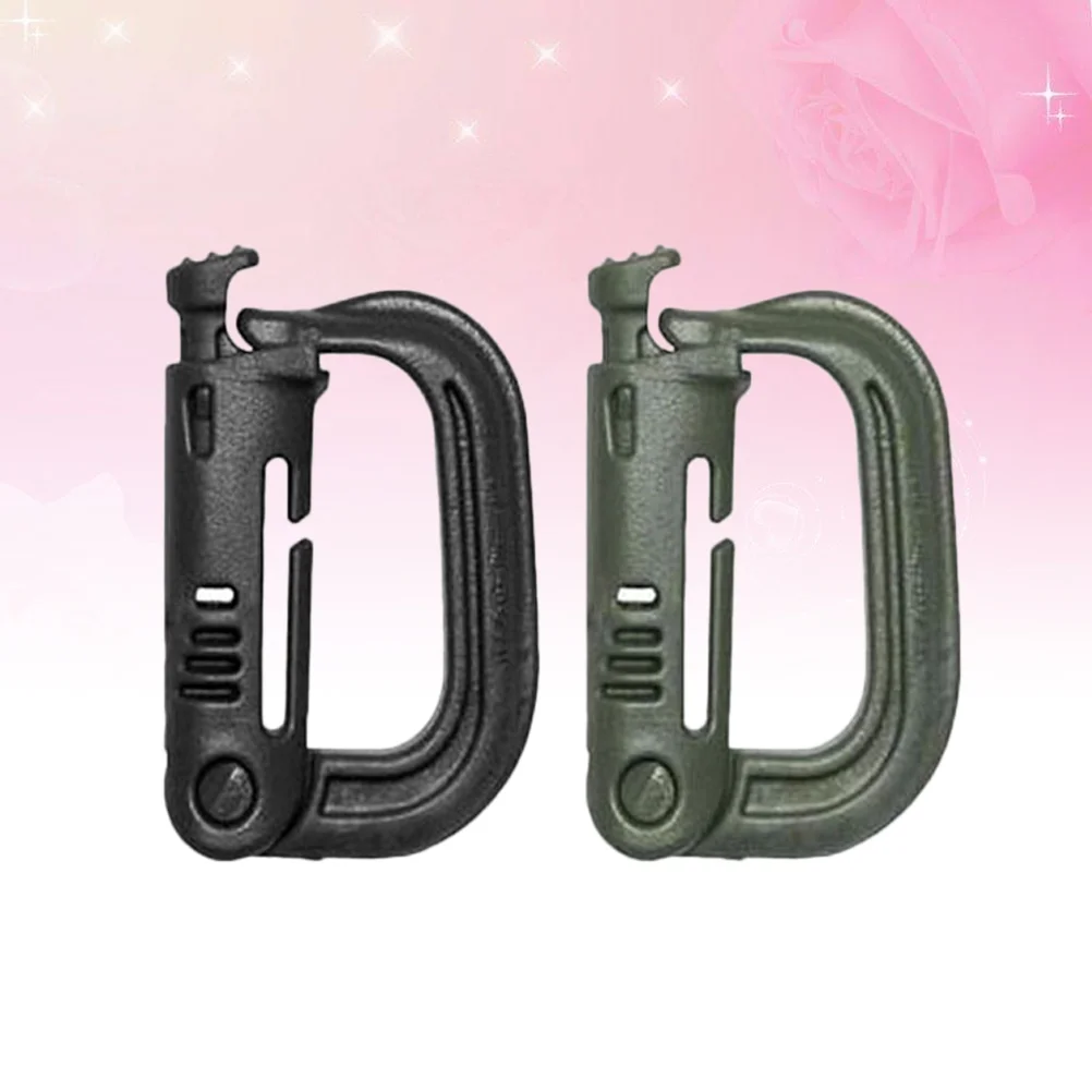 

2PCS Shackle Safety Hanging Hiking Backpack Hanging Buckle Camping Equipment Outdoor Survival (Random Color)