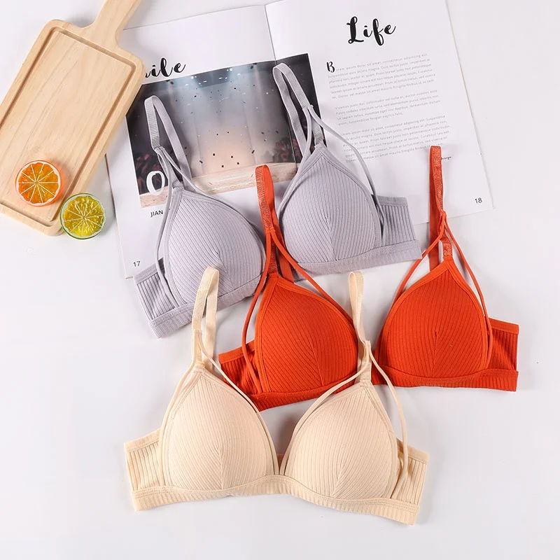 Cotton Girls Bra Breathable Teenager Bras for Kids Adolescente Lingerie Solid Color Teen Vest Girls Tube Tops Underwear 12-18Y