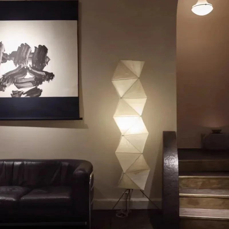 Japonês wabi-sabi akari noguchi yong lâmpada de assoalho led e27 designer arroz papel pé lâmpada arte decoração casa sala estar fundo