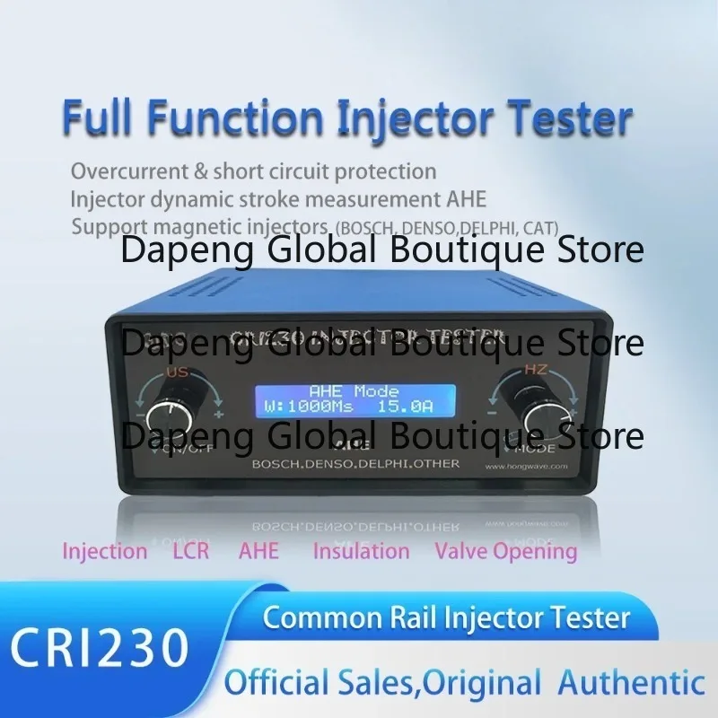 CRI230 Common Rail Injector Tester For BOSC-H DENSO DE-LPHI Injector Tester Electromagnetic With AHE Common Rail Tool