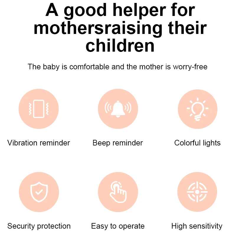 

Lenovo Wireless Bedwetting Alarm Reusable High Sensitivity Urine Sensor With Long Battery Life Anti-loss Device For Kids Safety