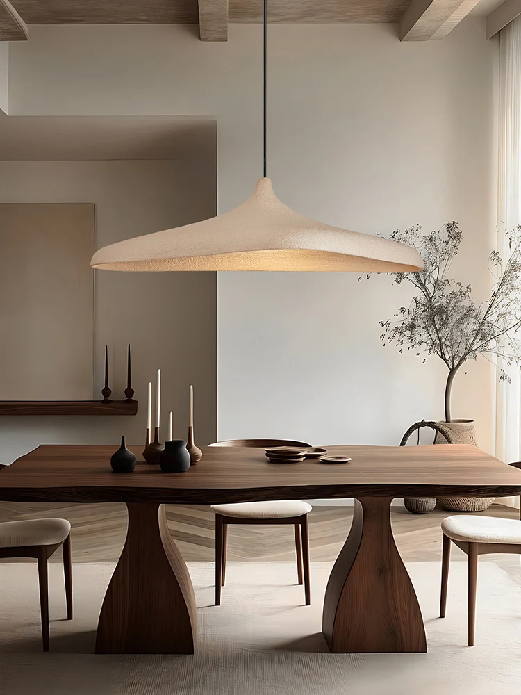Nordic Wabi Sabi Restaurant Pendant Light Modern Ufo Living Room Pendant Light Retro Bedroom Bar Counter Indoor Lighting Fixture - Image 4
