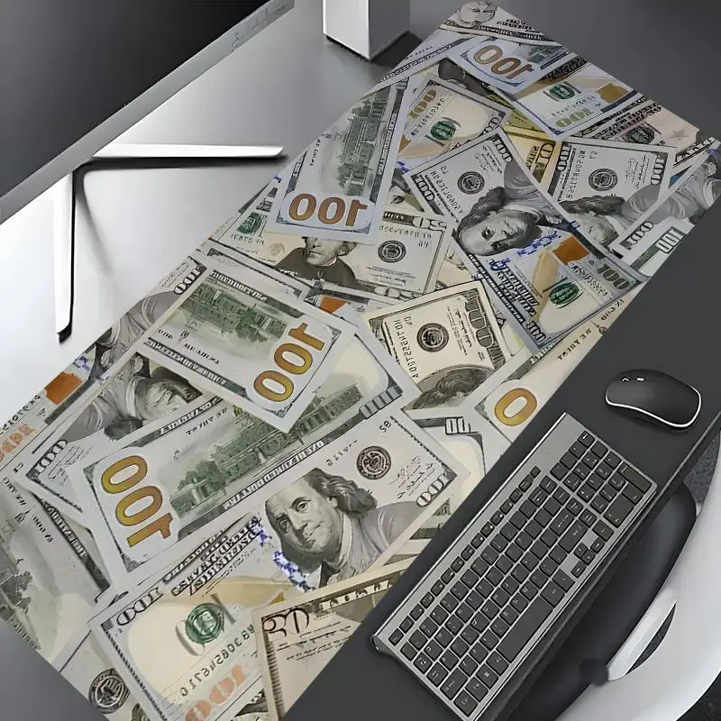 

Currency Gaming Mouse Pad XXL, Non-Slip Desk Mat with Decorative Print for PC Gamer