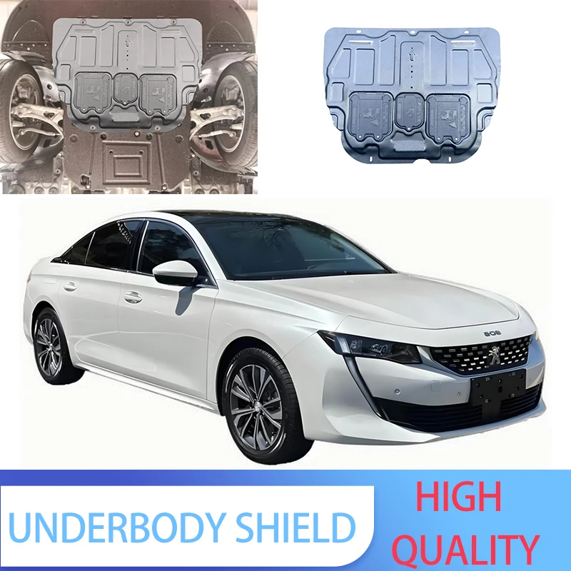 

Engine under-tray suitable for Peugeot 508L models from 2019-2022, providing engine bay protection and undercarriage shield.