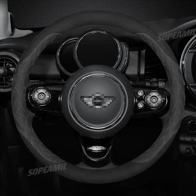 

Car Steering Wheel Cover For MINI CooperS R50 R51 R52 R53 R54 R55 R56 R57 R58 R59 R60 R61 R62 F54 F55 F56 F60 John-Cooperworks