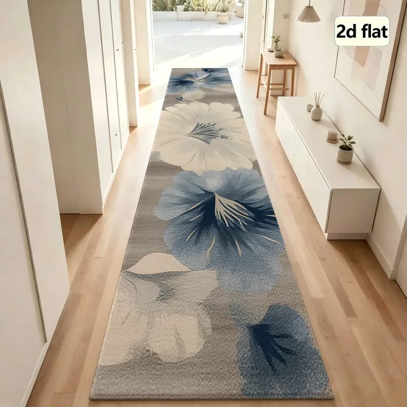 1pc Soft Watercolor Floral Rug, Comfortable, All Season, Lightweight Easy to Maintain, Ideal for Living Room, Bedroom, Entryway, Hallway, Winter Autumn Home Decoration