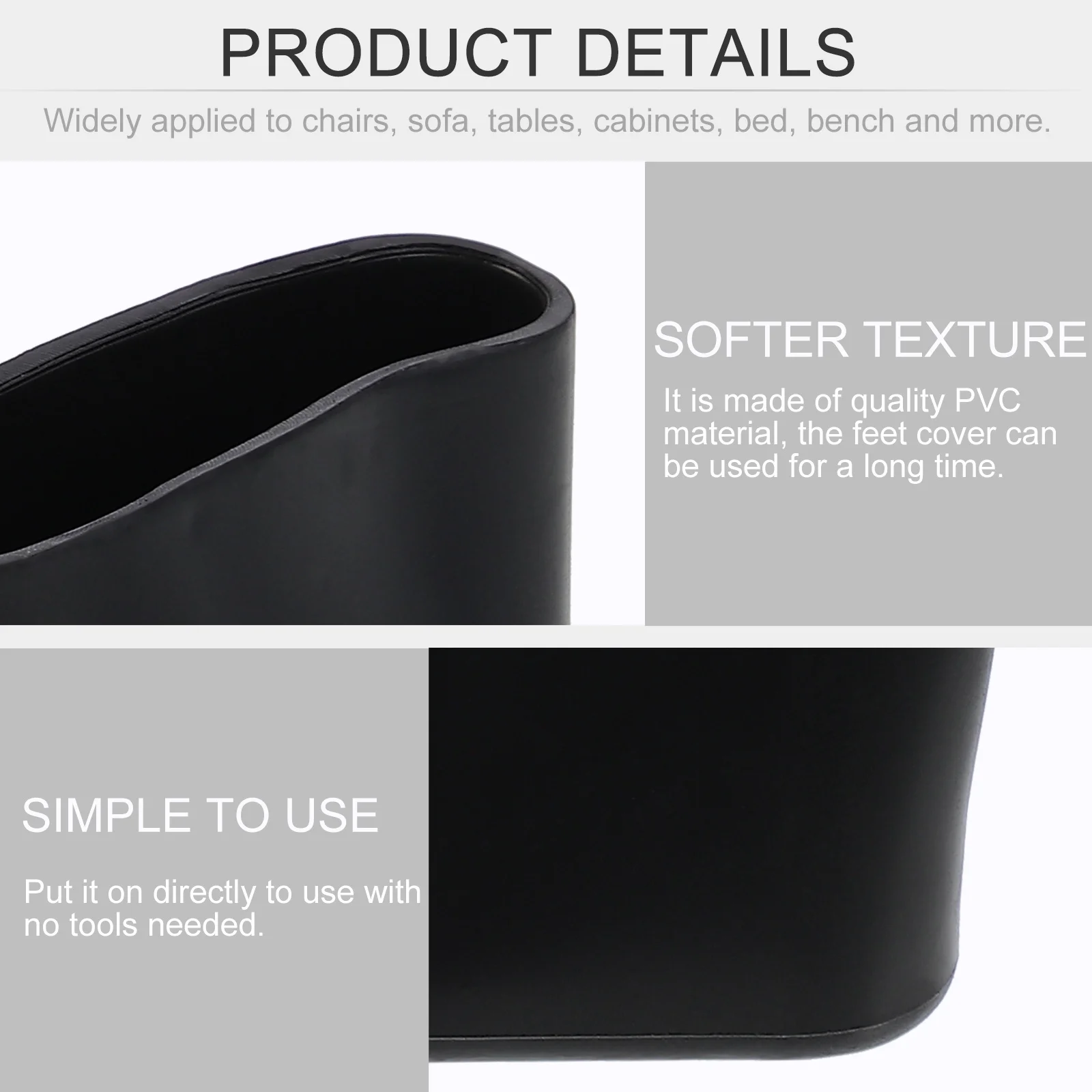 

10Pcs Chair Leg Protective Caps Oval Table Feet Covers Anti-Slip Foot Pads Floor Protectors Furniture Oval Table Leg Caps