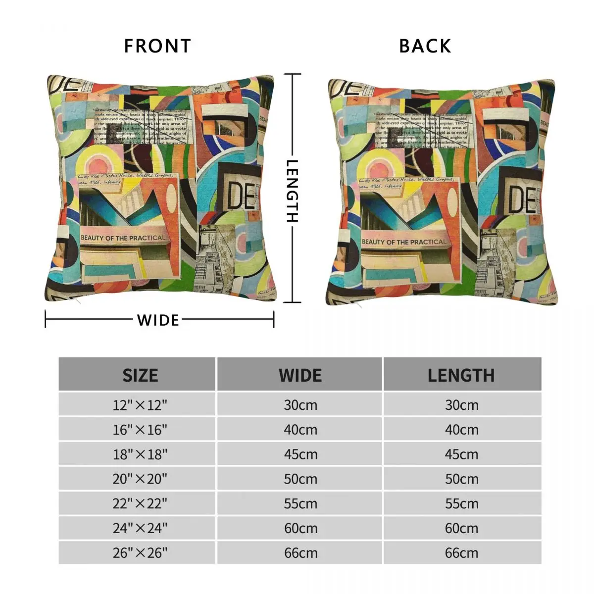 Beauty Of The Practical Bauhaus Square Pillowcase Polyester Linen Velvet Creative Zip Throw Pillow Case Car Cushion Cover 45x45