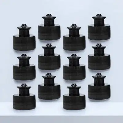 

30pcs Sports Bottle Lid Replacement Push Pull Caps Mineral Water Bottle Cap Reusable PE Lightweight Portable Sealing Effect