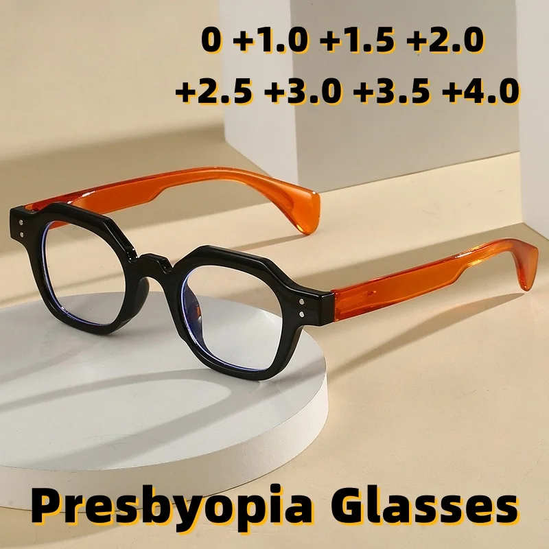 

New Anti-Blue Light Presbyopia Glasses Unisex High-Definition Reading Eyewear with Spring-Loaded Temples Diopter 0 To +4.0