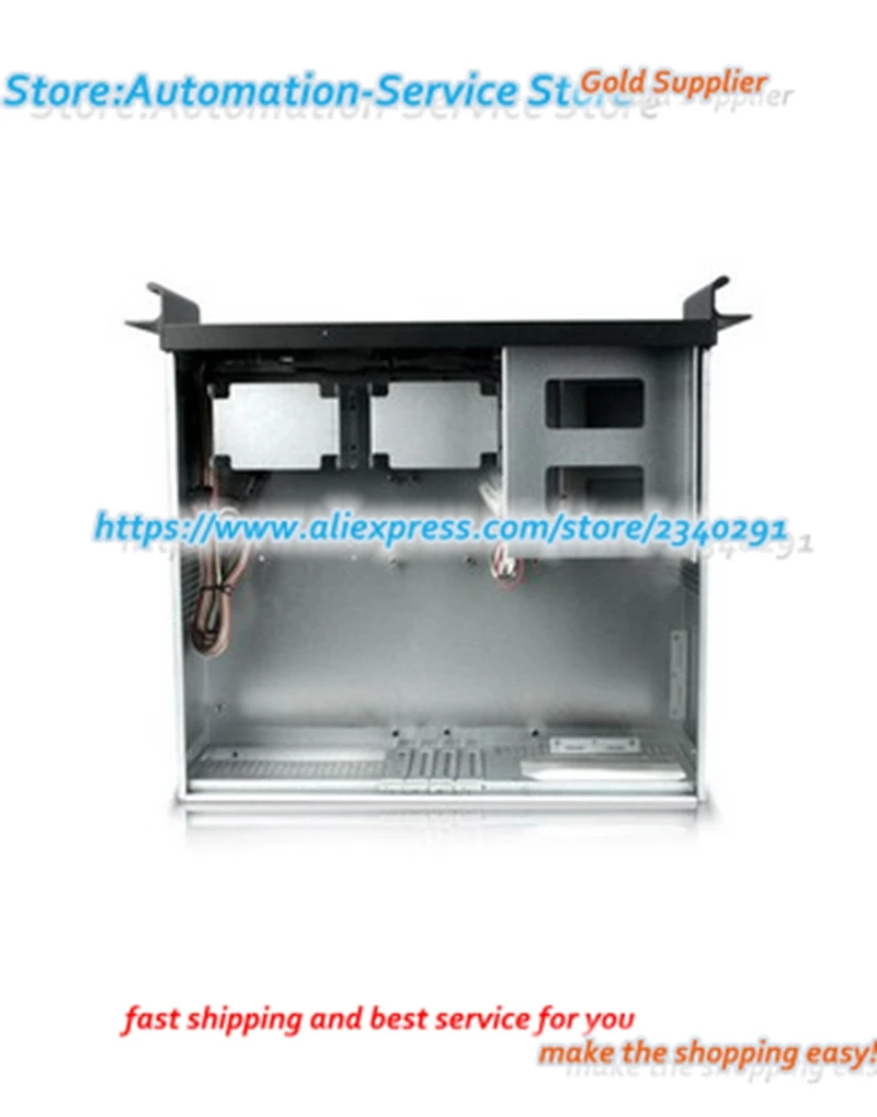 Chassi de servidor ultra curto 3U, painel de alumínio, alta qualidade, 380 mm de profundidade, uma posição de CD-ROM, gabinete industrial