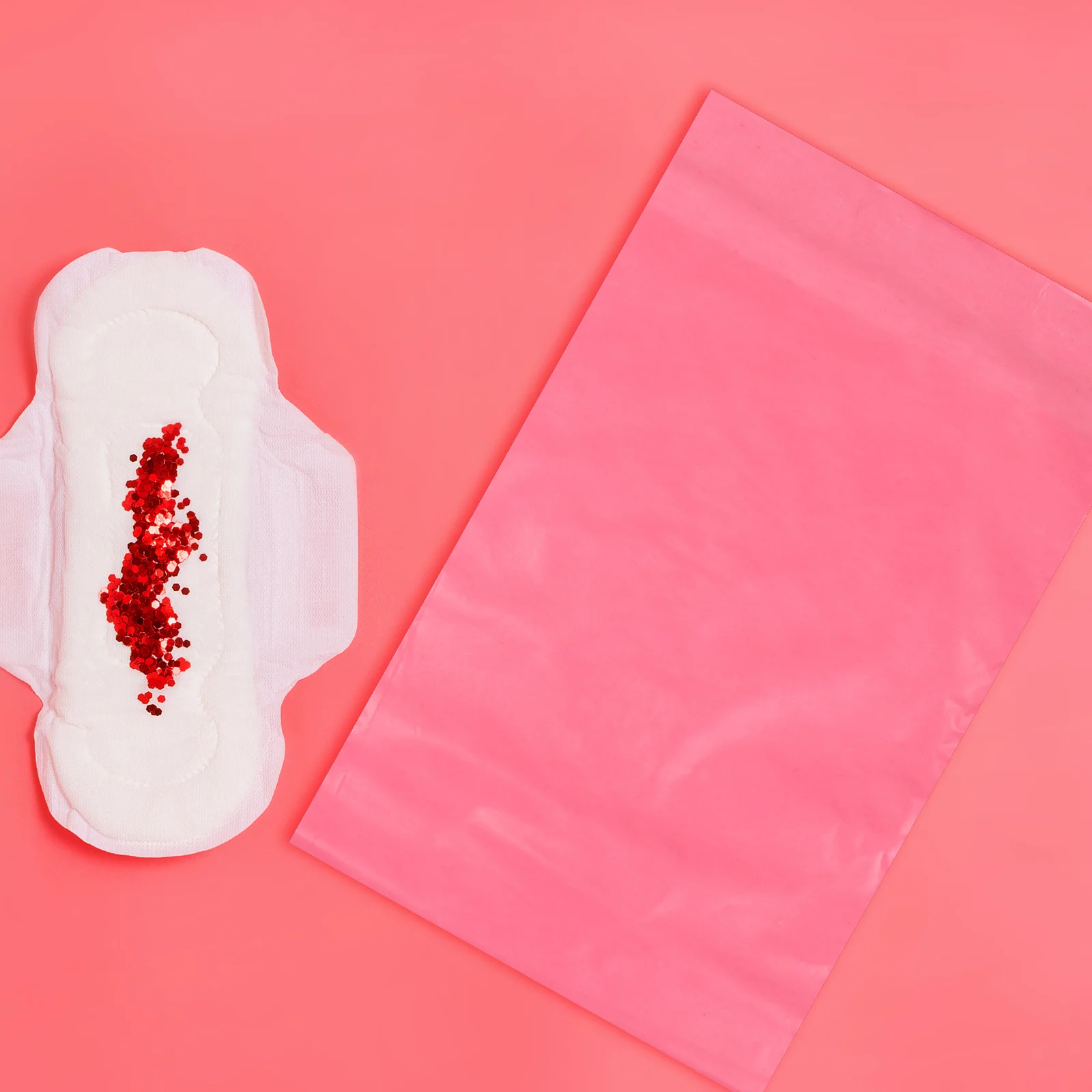 

100pcs Outdoor Sanitary Napkin Bags Self-Sealing Period Disposal For Feminine Products Women'S Menstrual Pad Tampon Waste