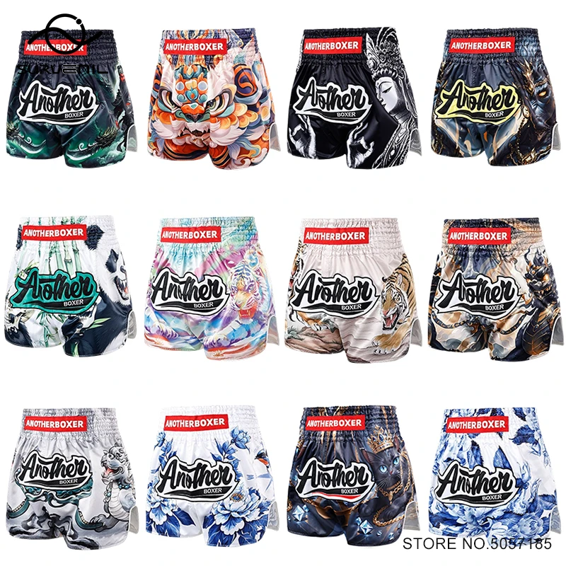 

Muay Thai Shorts Breathable Tiger Thai Boxing Shorts Men Women Premium Gym Workouts BJJ MMA Combat Kickboxing Training Pants