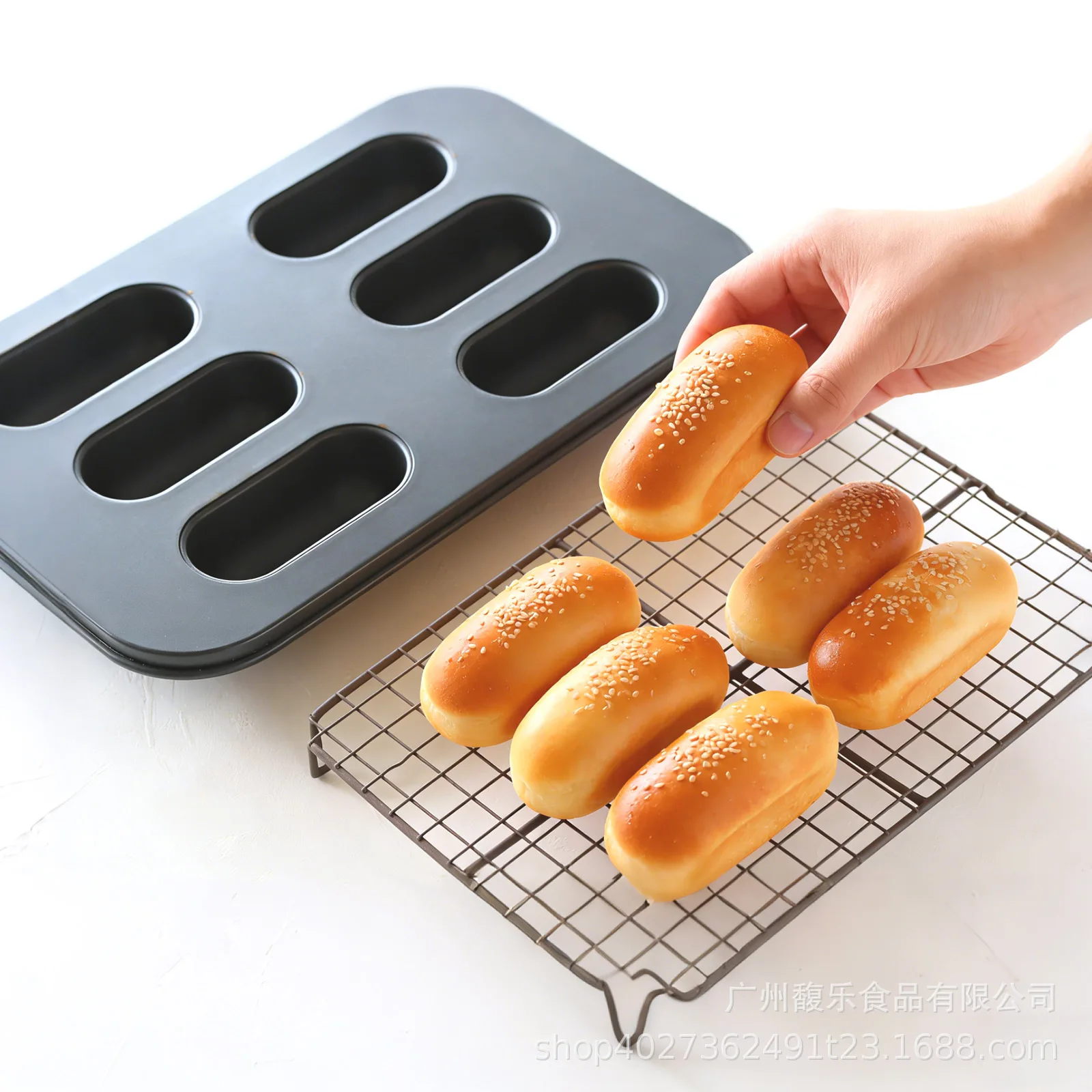 

DSA mini hot dog mold baking pan oval loaf mold non-stick household baking tools wholesale home
