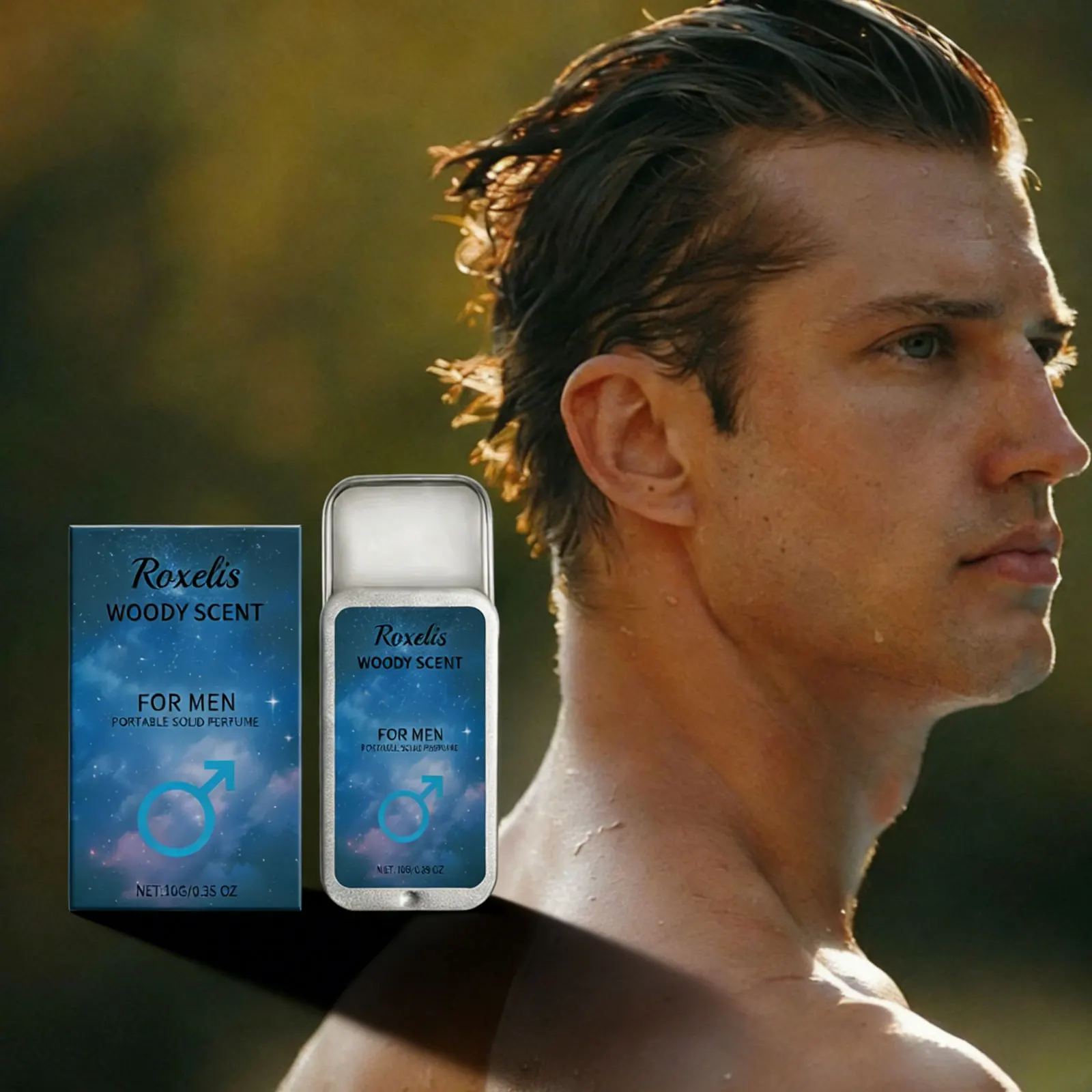 

Мужской деревянный твердый парфюм-бальзам, стойкий свежий аромат, портативный твердый одеколон, дорожный формат туалетной воды для ежедневного использования