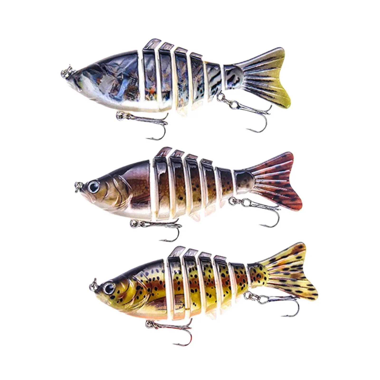 Lifelike Fishing Lures with Sharp Hooks Hard Plastic Swimbait Set for Freshwater Sea River Saltwater Target Fish