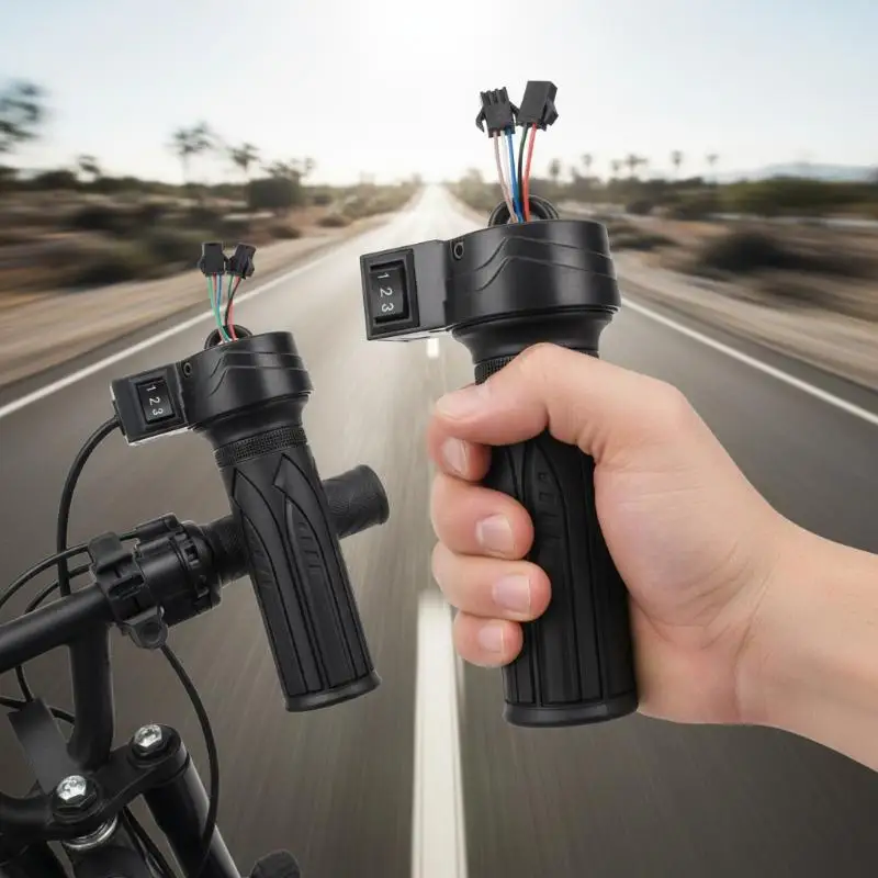 Poignée de guidon à 3 vitesses pour un contrôle optimal de la vitesse sur les vélos et trottinettes électriques