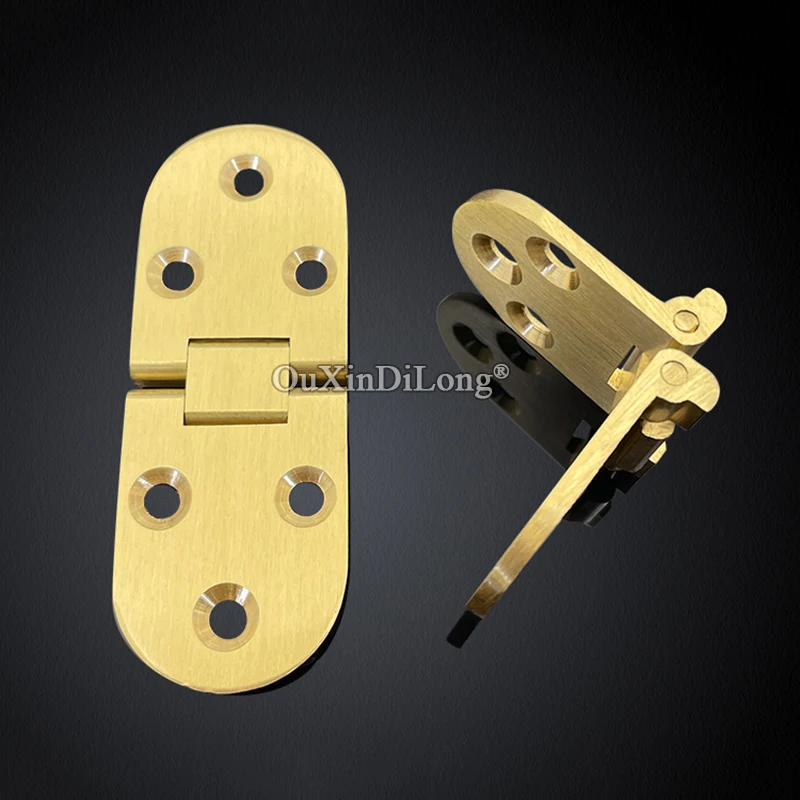 

HOT 4PCS Solid Brass Butler Tray Flip Hinges Dining Table Desktop Portable Flap Hinges 180° Folding Furniture Cabinet Door Hinge