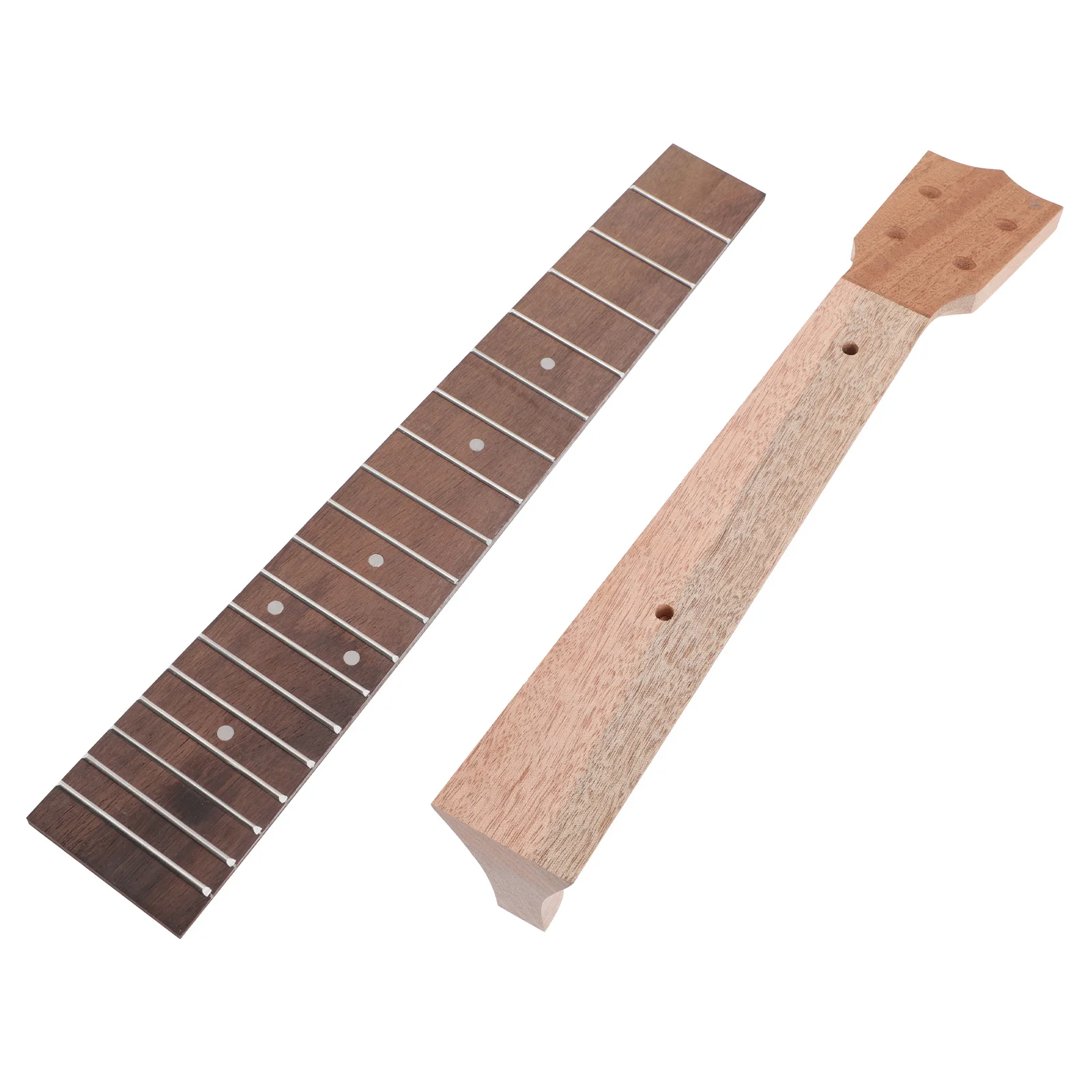 Ukulele Neck Fretboard Wood Fingerboard Kit Accessories Detachable Part Uklele DIY Supply Wooden