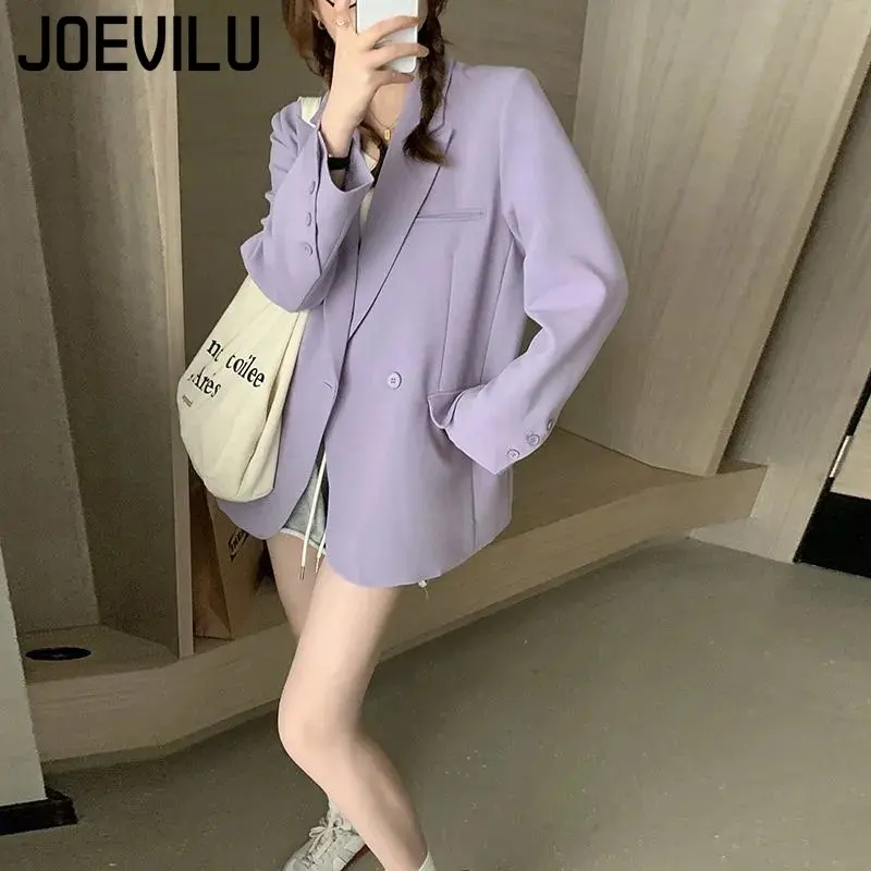 Purple Blazer Korean Style Elegant Suit Jacket Women\'s Fashion Suits Spring and Autumn Versatile New Fashion Tops Casual Coat