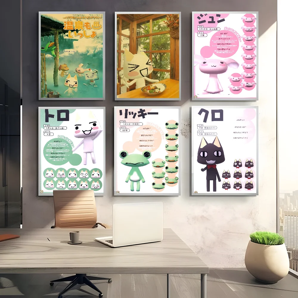 I-Inoue T-Toro CUTE Cat ملصق ساخن متعدد الأغراض جدار الفن لغرفة المعيشة غرفة نوم مكتب المدخل بار |   فكرة هدية ديكور المنزل