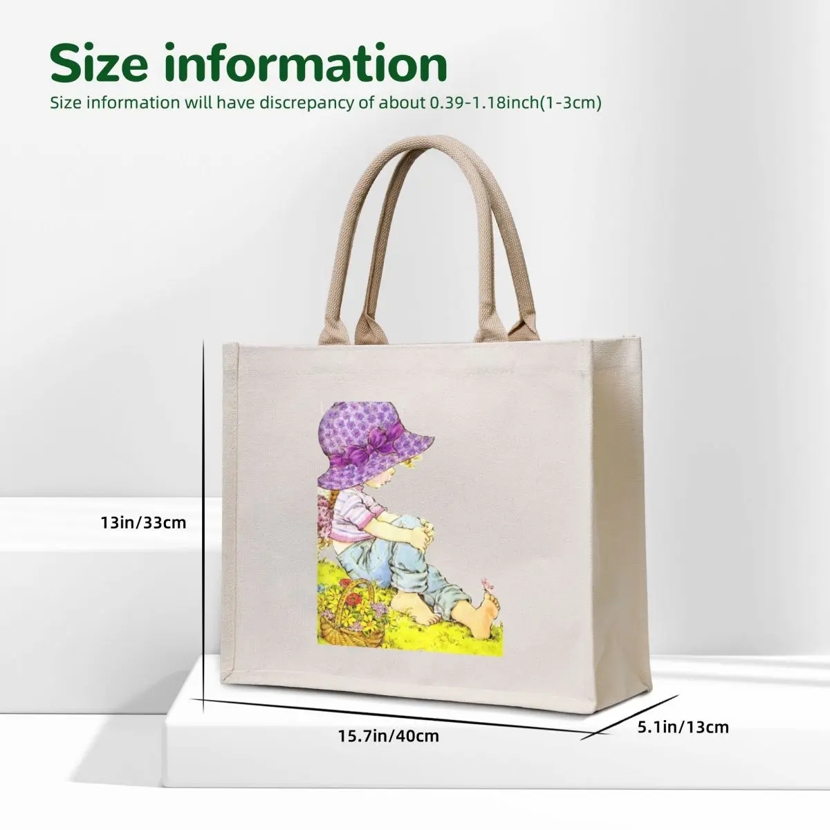 Sarah Kay - Girl sitting on grass Tote Bag sacs de shopping Shopper bag shopper bag women canvas