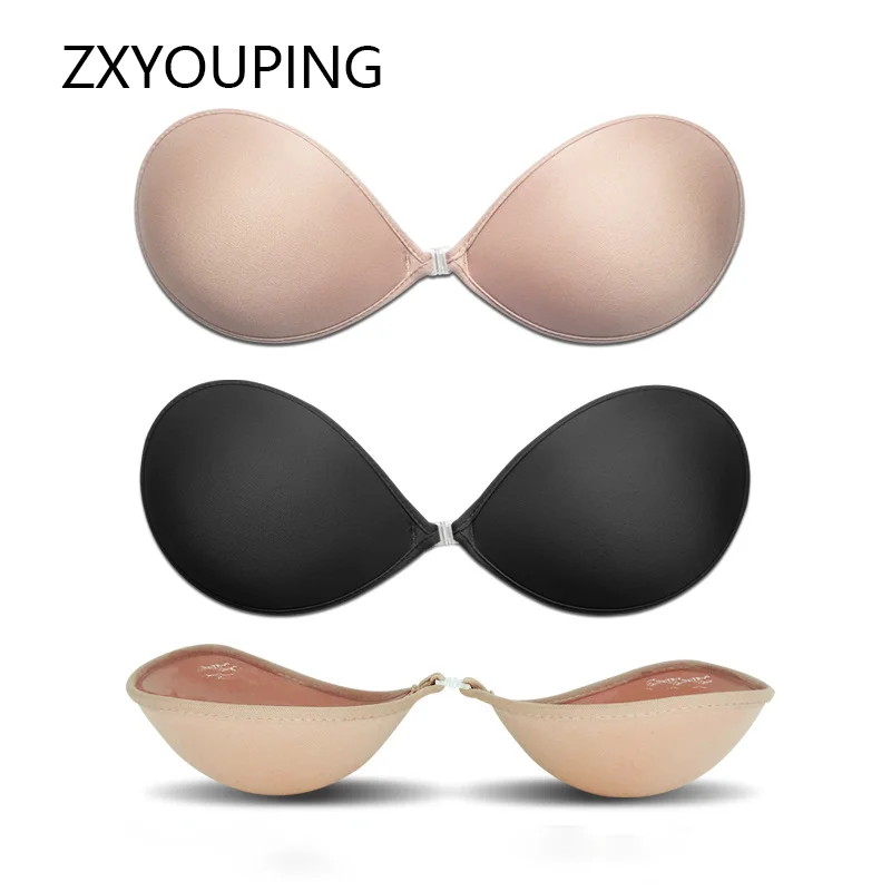 

Reusable Nipple Tape Seamless Nipple Cover Invisible Push Up Bra Self-Adhesive Silicone Bust Front Closure Sticky Bra Strapless