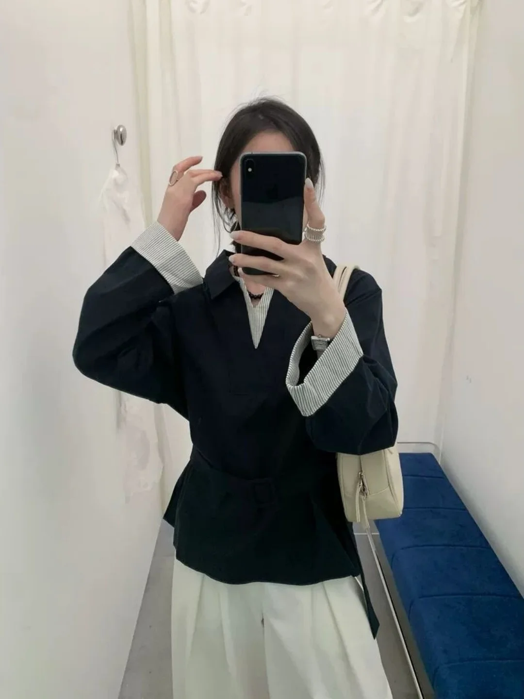 

Дизайнерский длинный све Irt с поясом, большие размеры, женский клетчатый ирт с эффектом похудения, повседневная одежда, внутренняя одежда средней длины